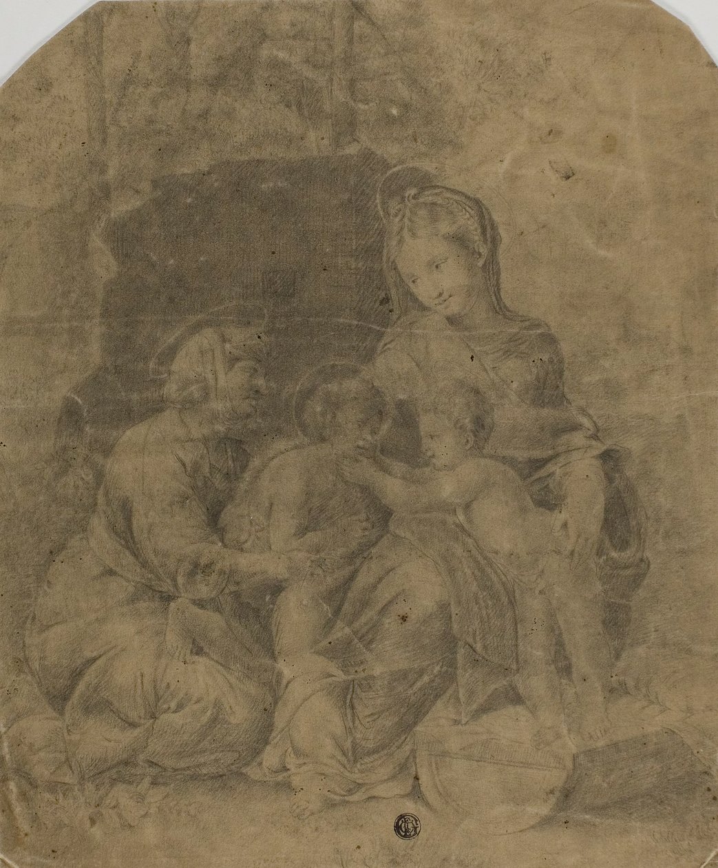 Jomfruen og barnet med Sankt Elizabeth og spædbarnet Johannes Døberen af Raphael