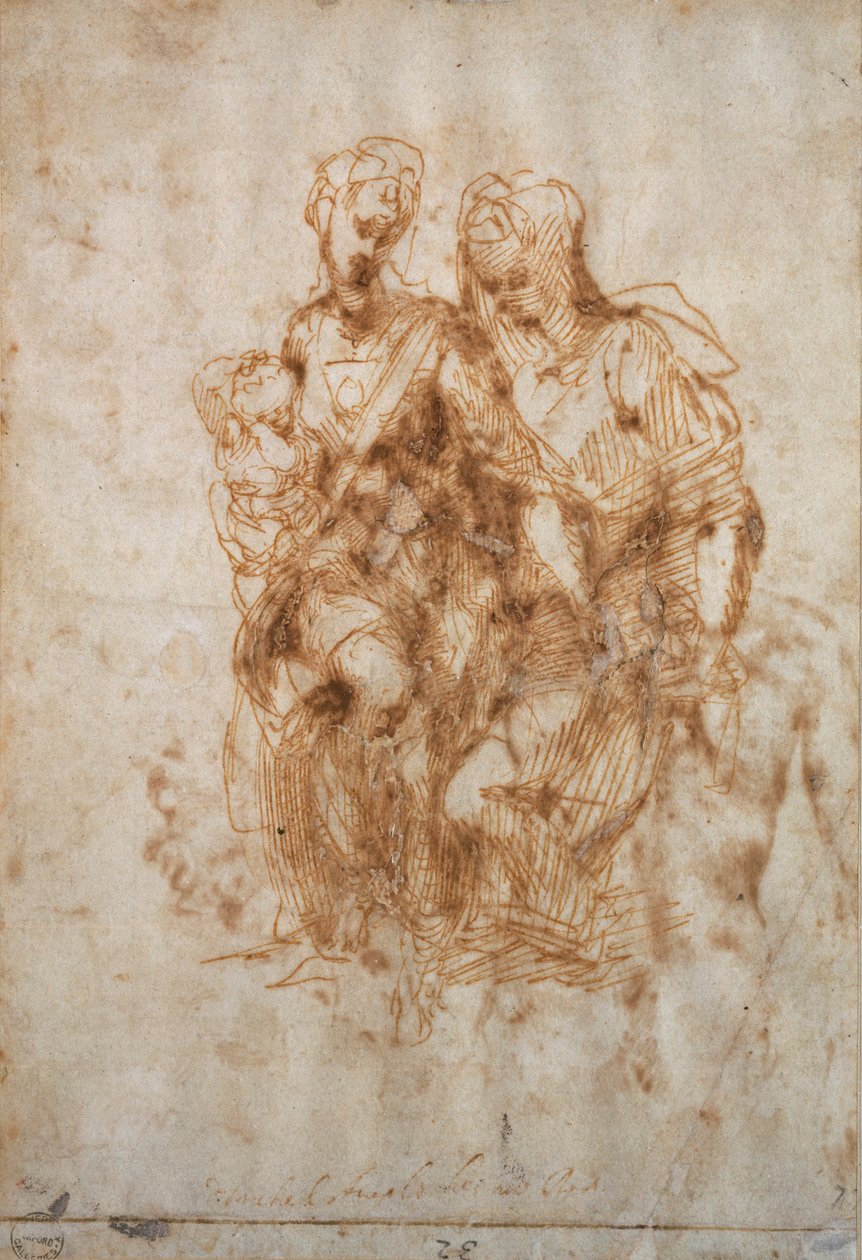 Jomfruen og barnet med St Anne, c1500-1520 af Raphael