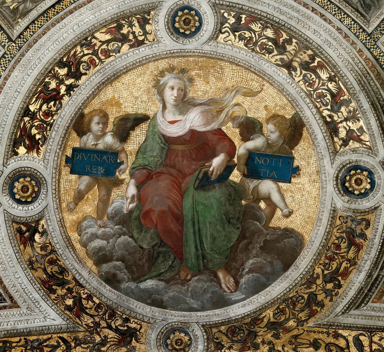 Teologi. Loftfresco i Stanza della Segnatura, ca 1510-1511. af Raphael
