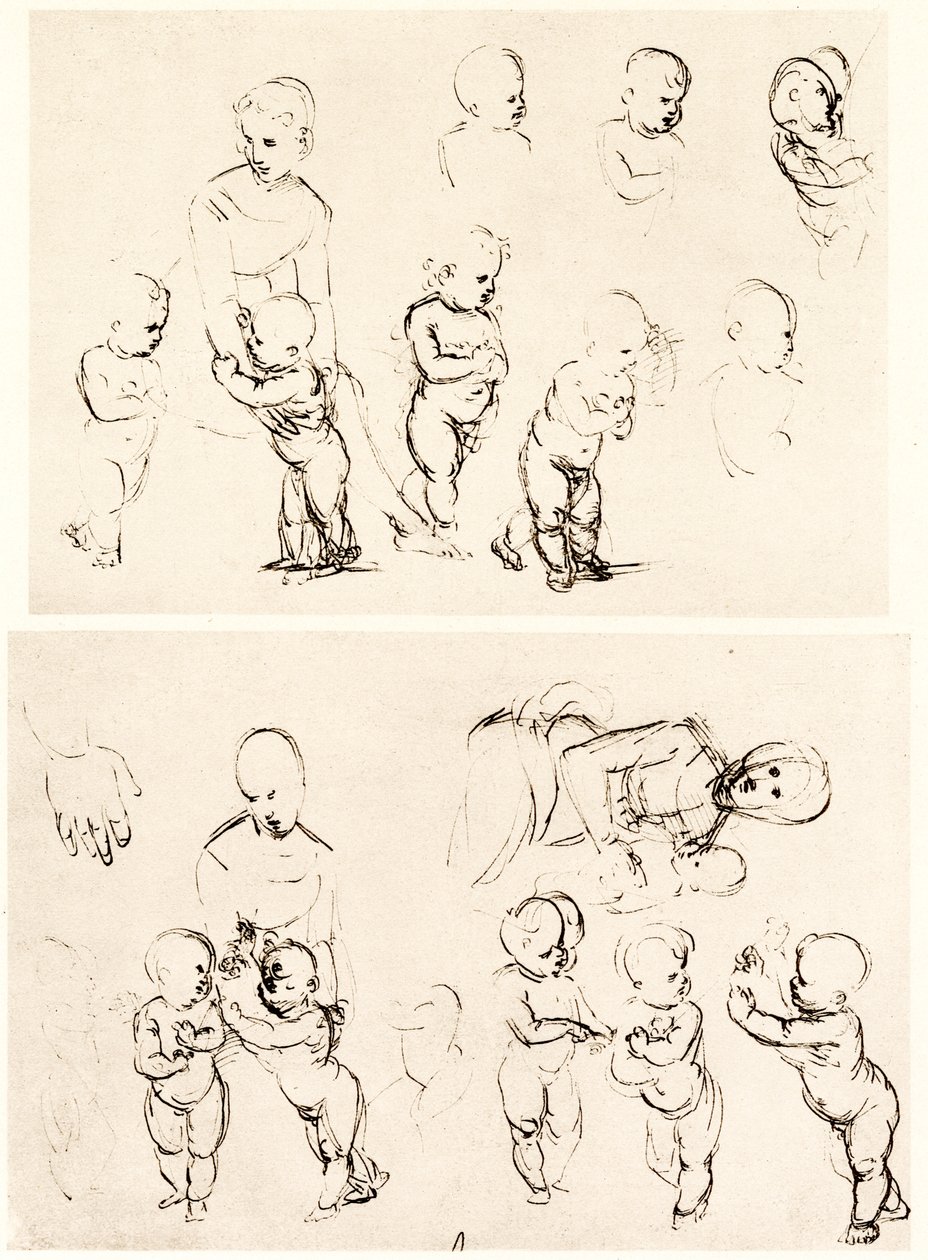 Forskellige designs til Madonna på landet af Raffaello Sanzio Raphael