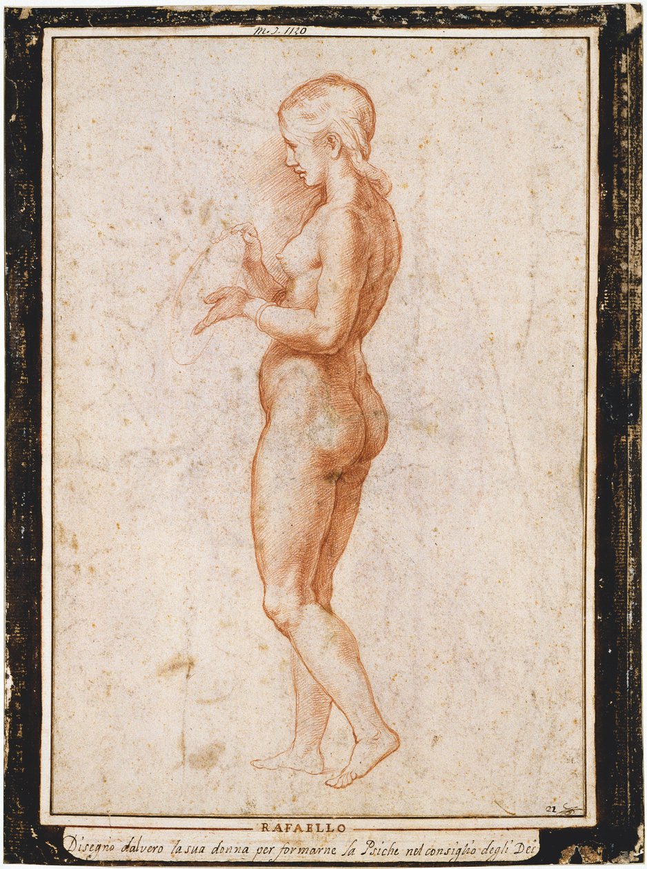Ung kvindefigur i profil, ca 1517. af Raphael