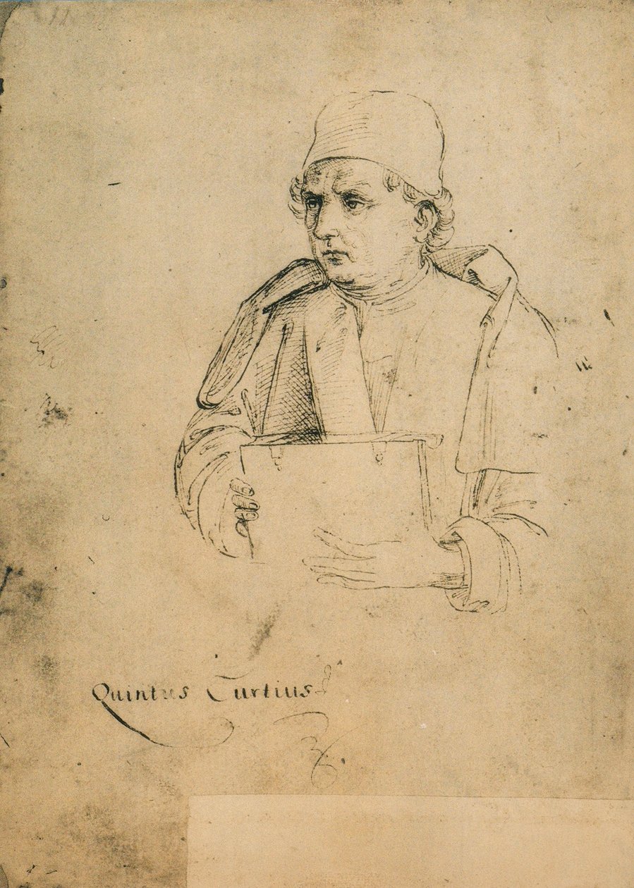 Quinto Curzio Rufo; tegning af Raphael. Academy Galleries, Venedig af Raffaello Sanzio Raphael