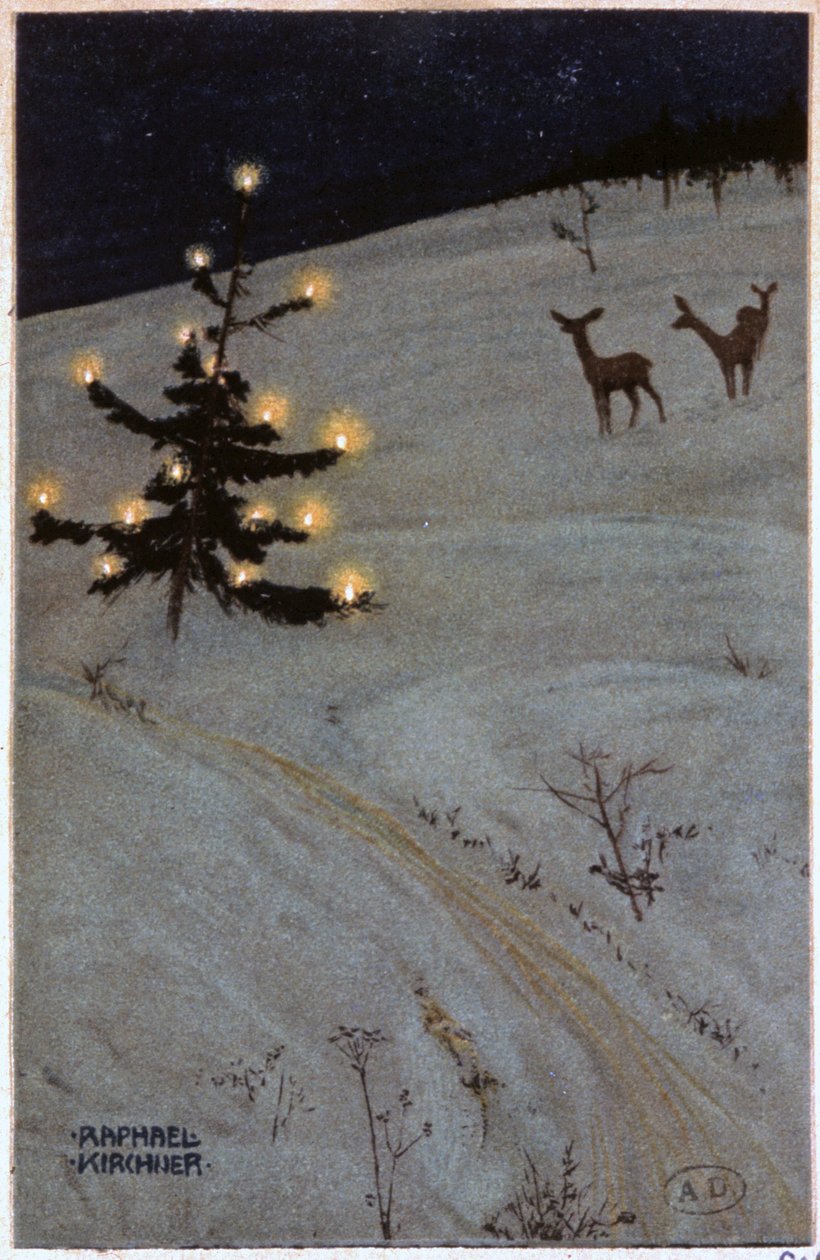juletræ i sneen af Raphael Kirchner