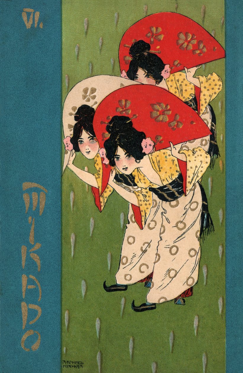 Geishaer, ca. 1900 (illustration) af Raphael Kirchner