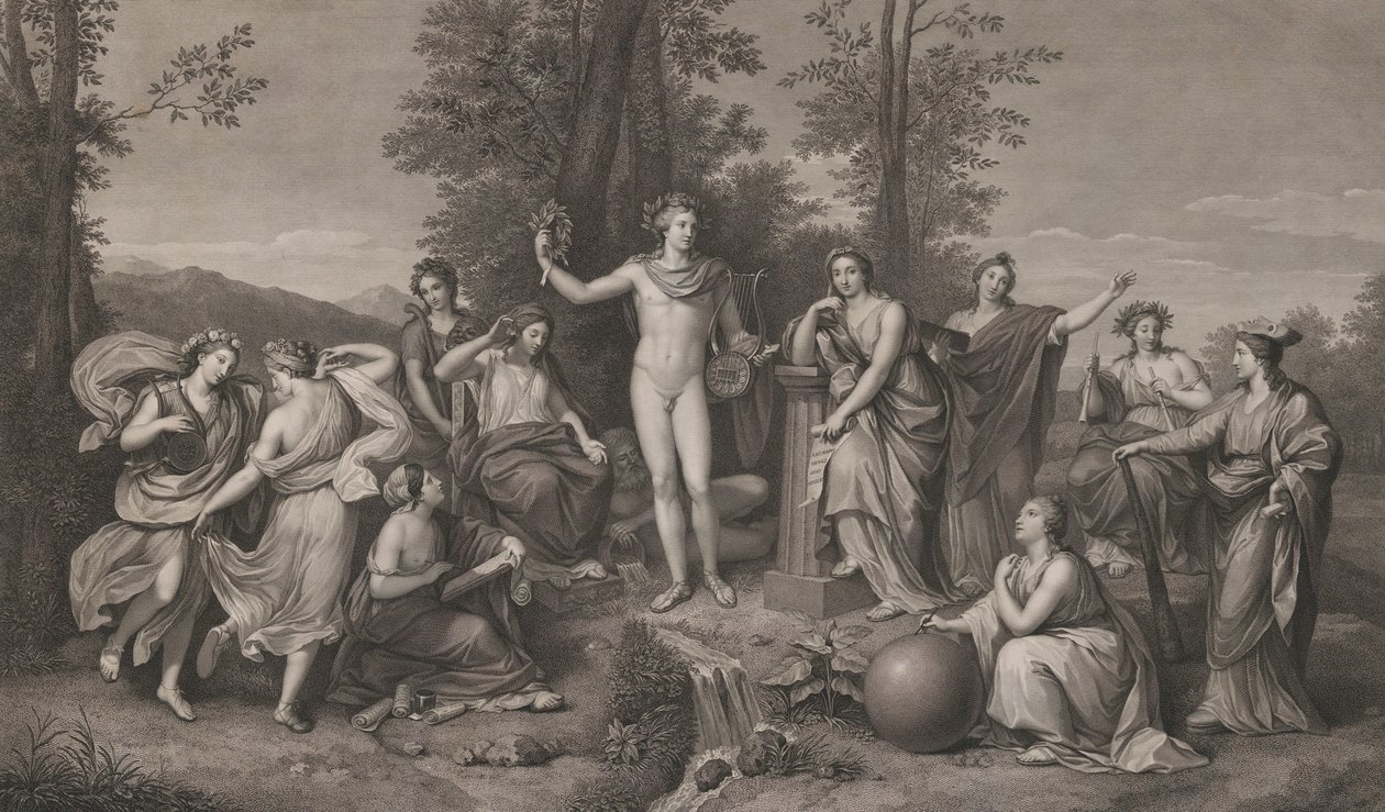 Apollon og muserne på Parnassus, 1784., 1784. af Raphael Morghen