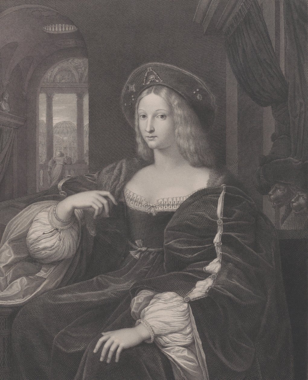 Portræt af Doña Isabel de Requesens og Enrìques de Cardona-Anglesola tidligere identificeret ..., 1821 af Raphael Morghen