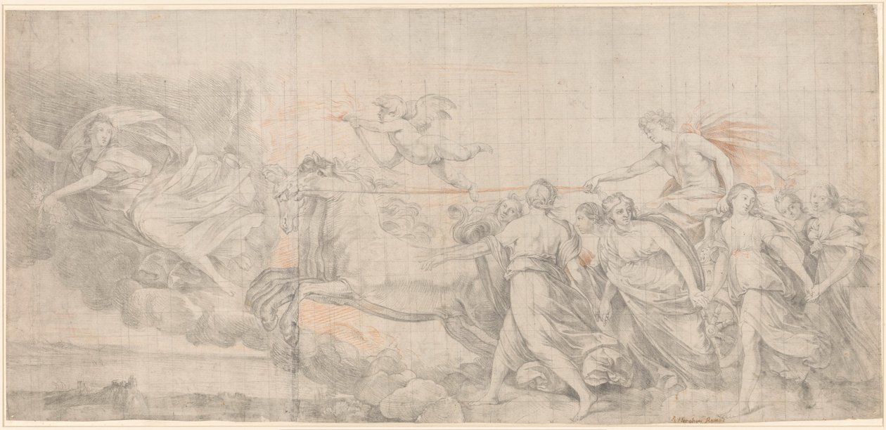 Udsigt over Guido Renis Aurora af Raphael Morghen