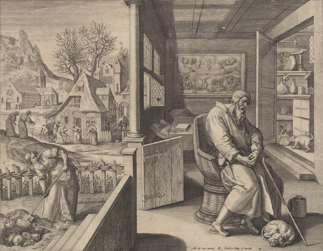 Dolor Sorrow, ca. 1580-1628 af Raphael Sadeler