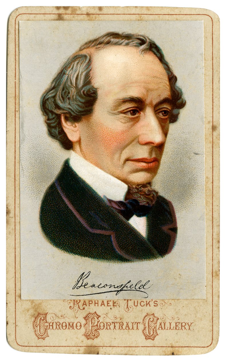 Benjamin Disraeli, 1. jarl af Beaconsfield, britisk konservativ politiker fra det 19. århundrede. af Raphael Tuck