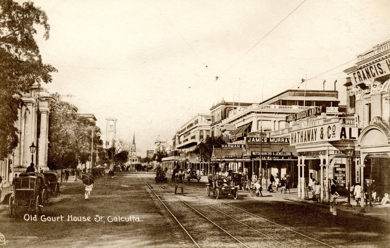 Old Court House St. Calcutta, ca. 1900-20 (sepia foto) af Raphael Tuck and Sons