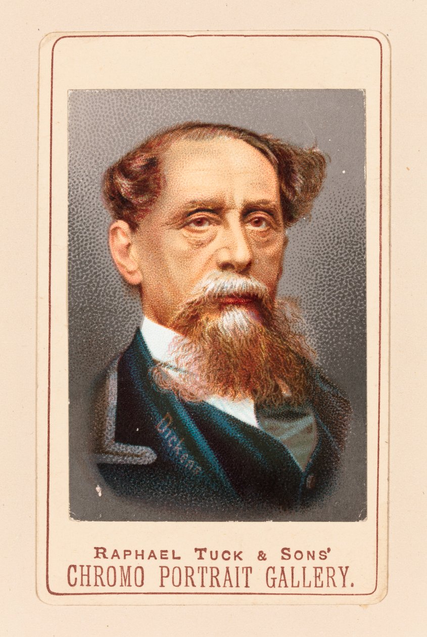 Print af Charles Dickens efter fotografi af Robert Hindry Mason af Raphael Tuck and Sons