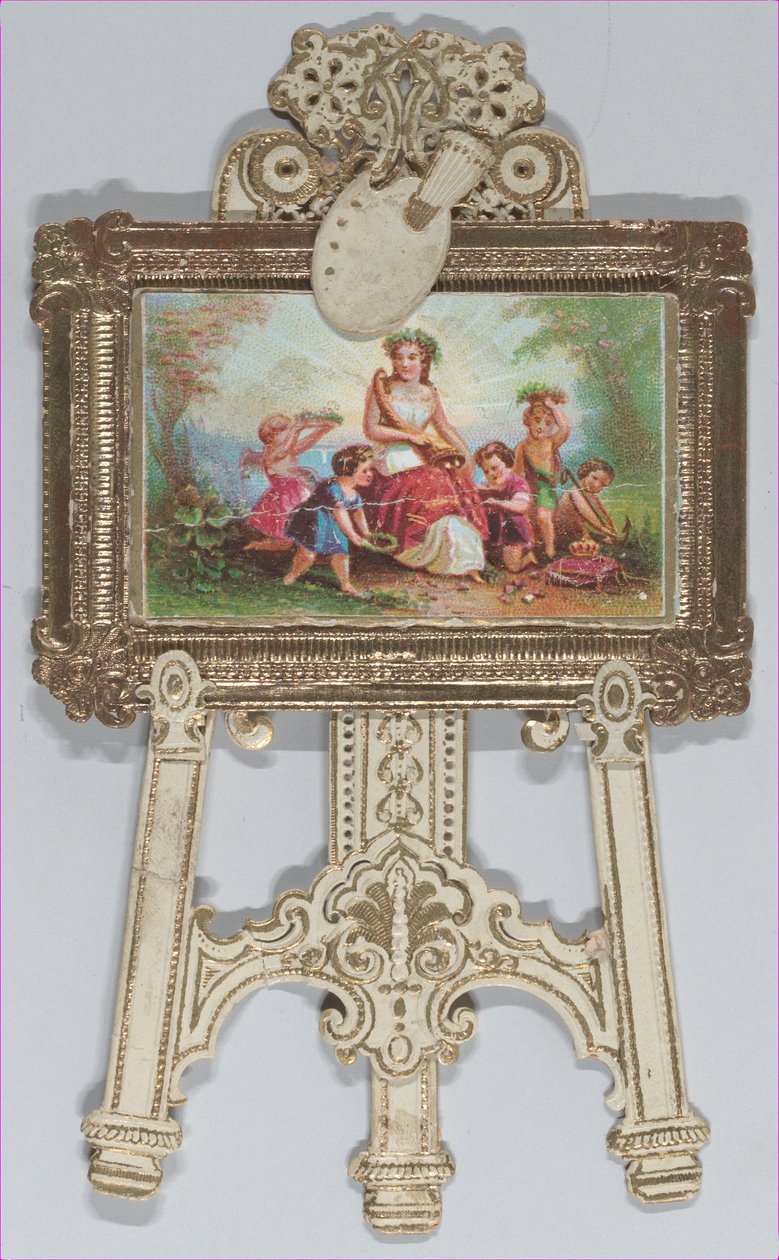 Valentine - Stående staffeli, kromolitograferet familie, 1873. af Raphael Tuck and Sons
