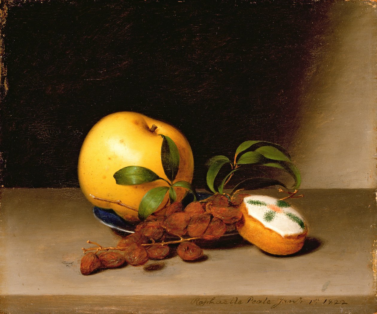 Stilleben med kage, 1822 af Raphaelle Peale