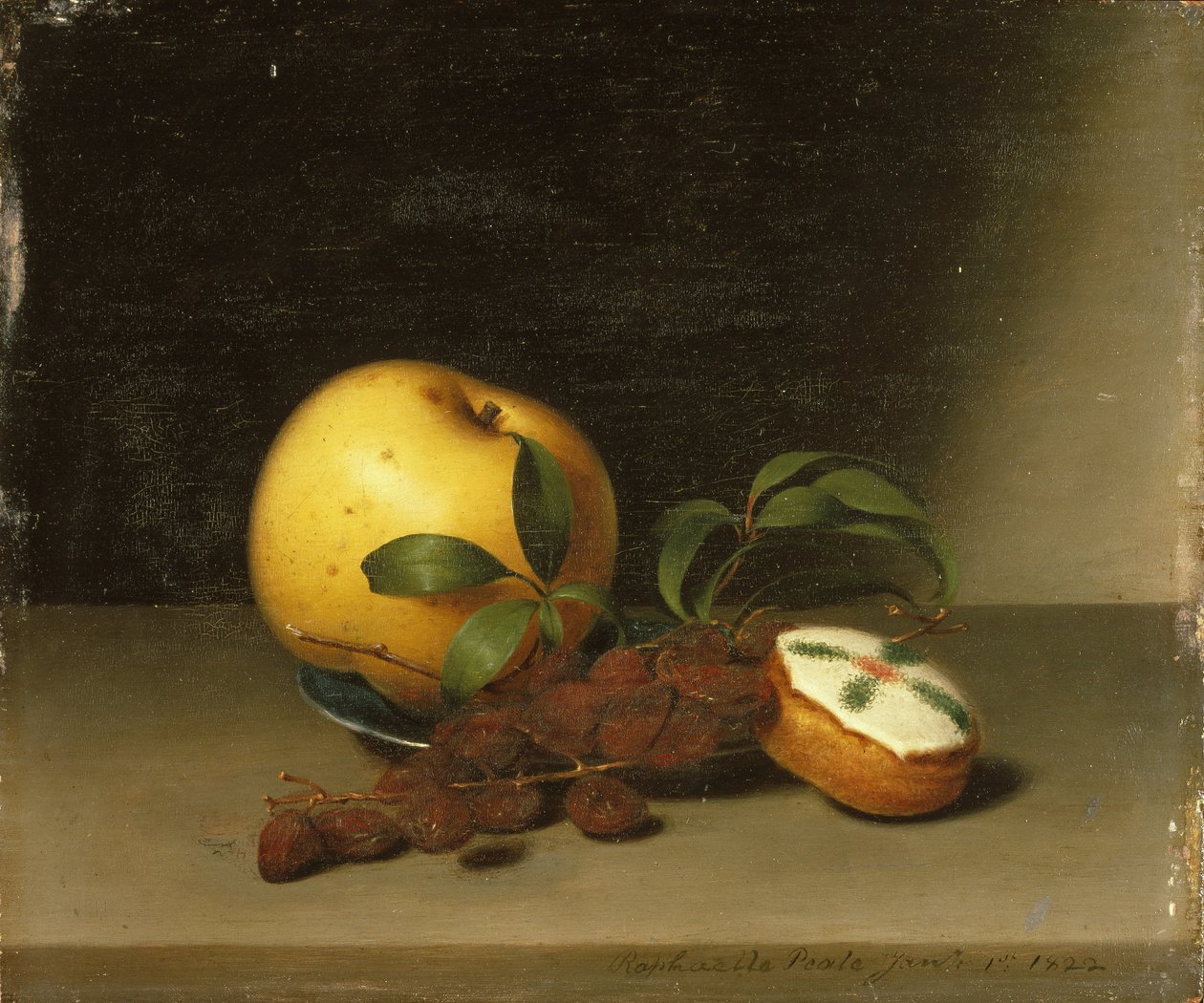 Stilleben med kage, 1822 af Raphaelle Peale