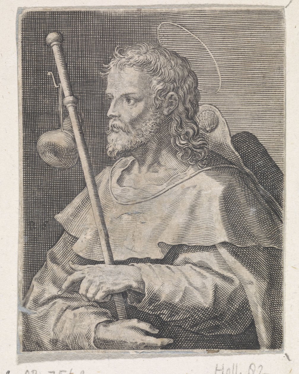 Apostlen Jakob den større Kristus, Maria og de tolv apostle (serietitel) af Raphaël Sadeler (I)