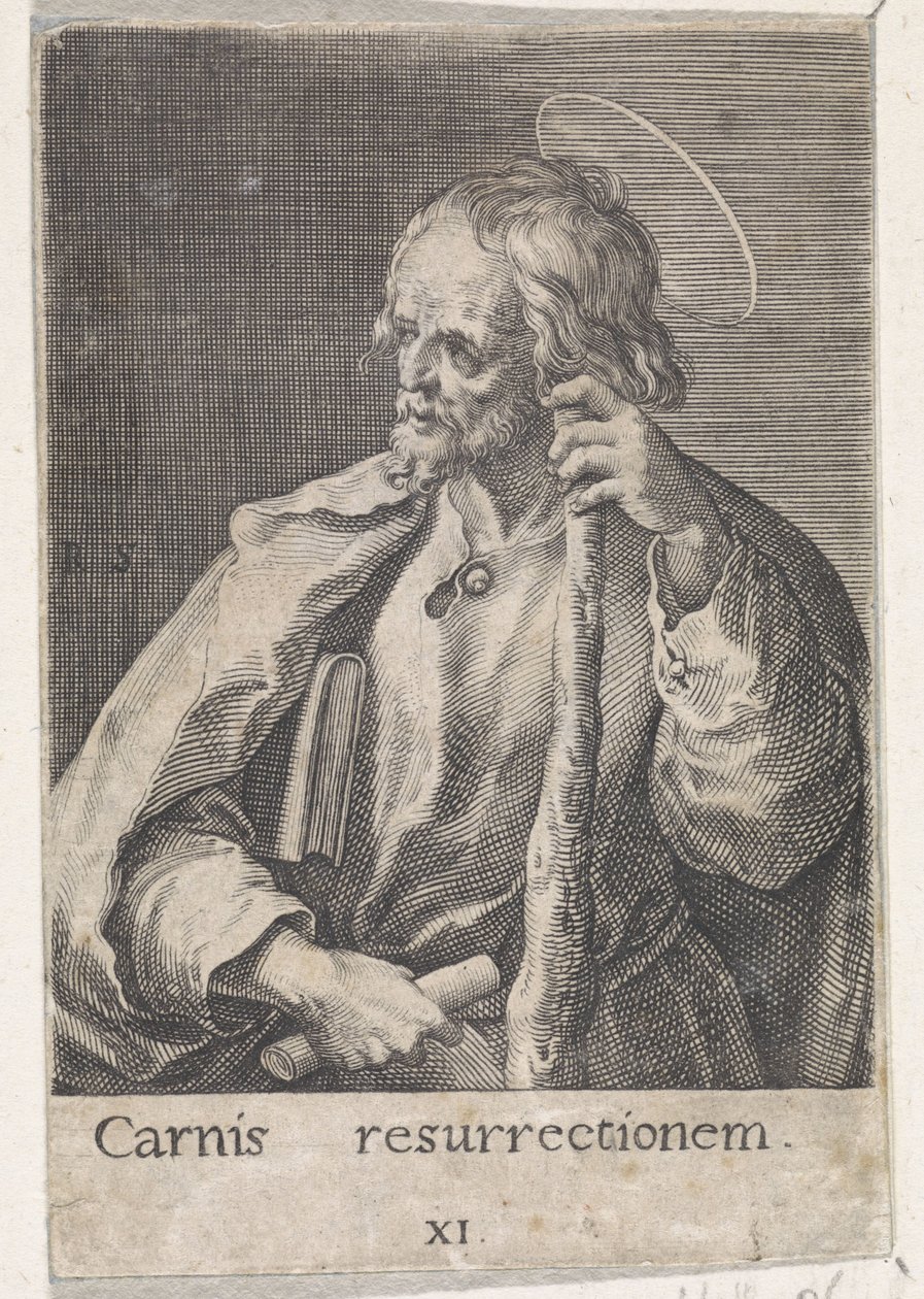 Apostlen Jakob den Mindre Kristus, Maria og de tolv apostle (serietitel) af Raphaël Sadeler (I)