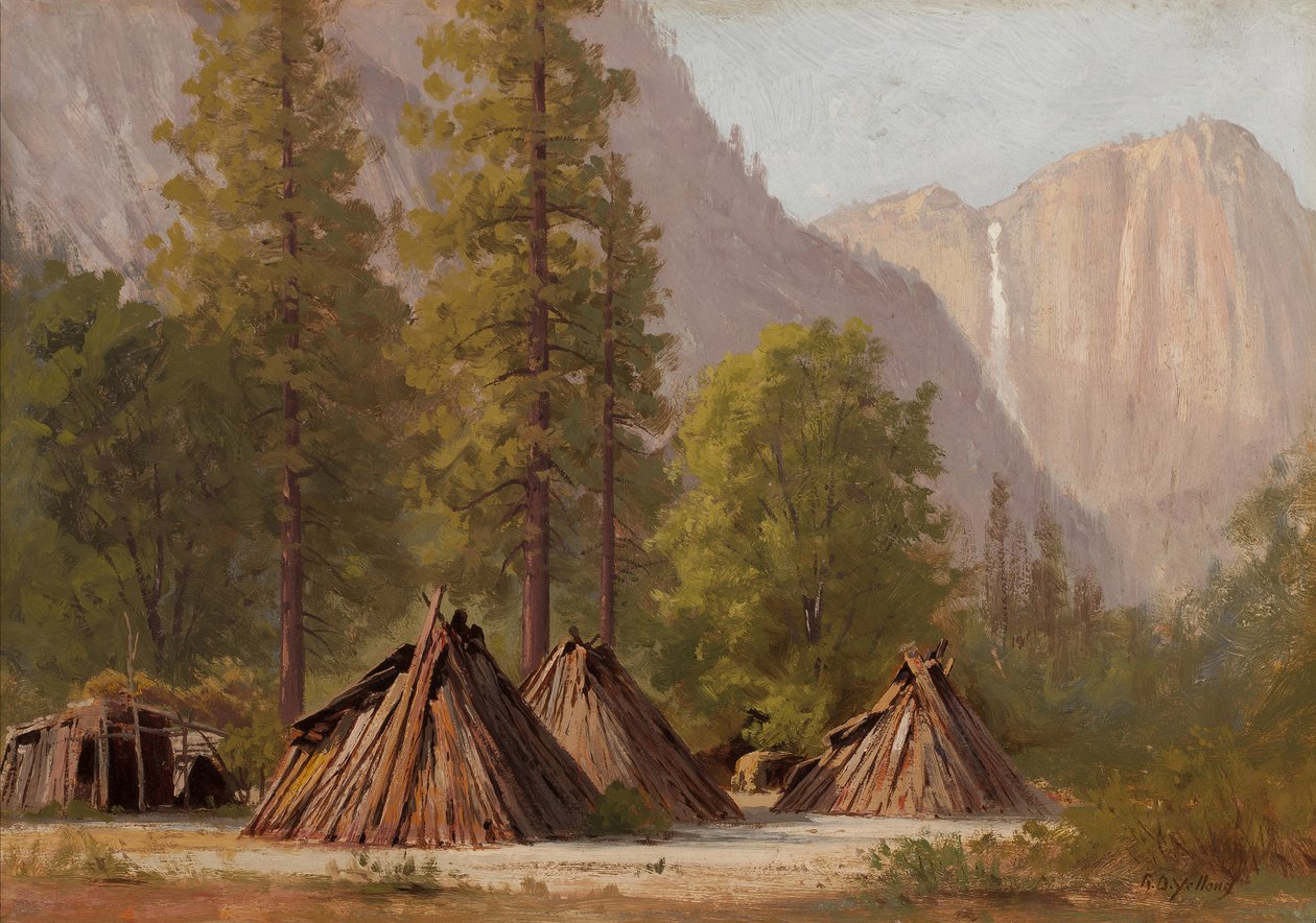 Yosemite Indian Village, 1874 af Raymond Dabb Yelland