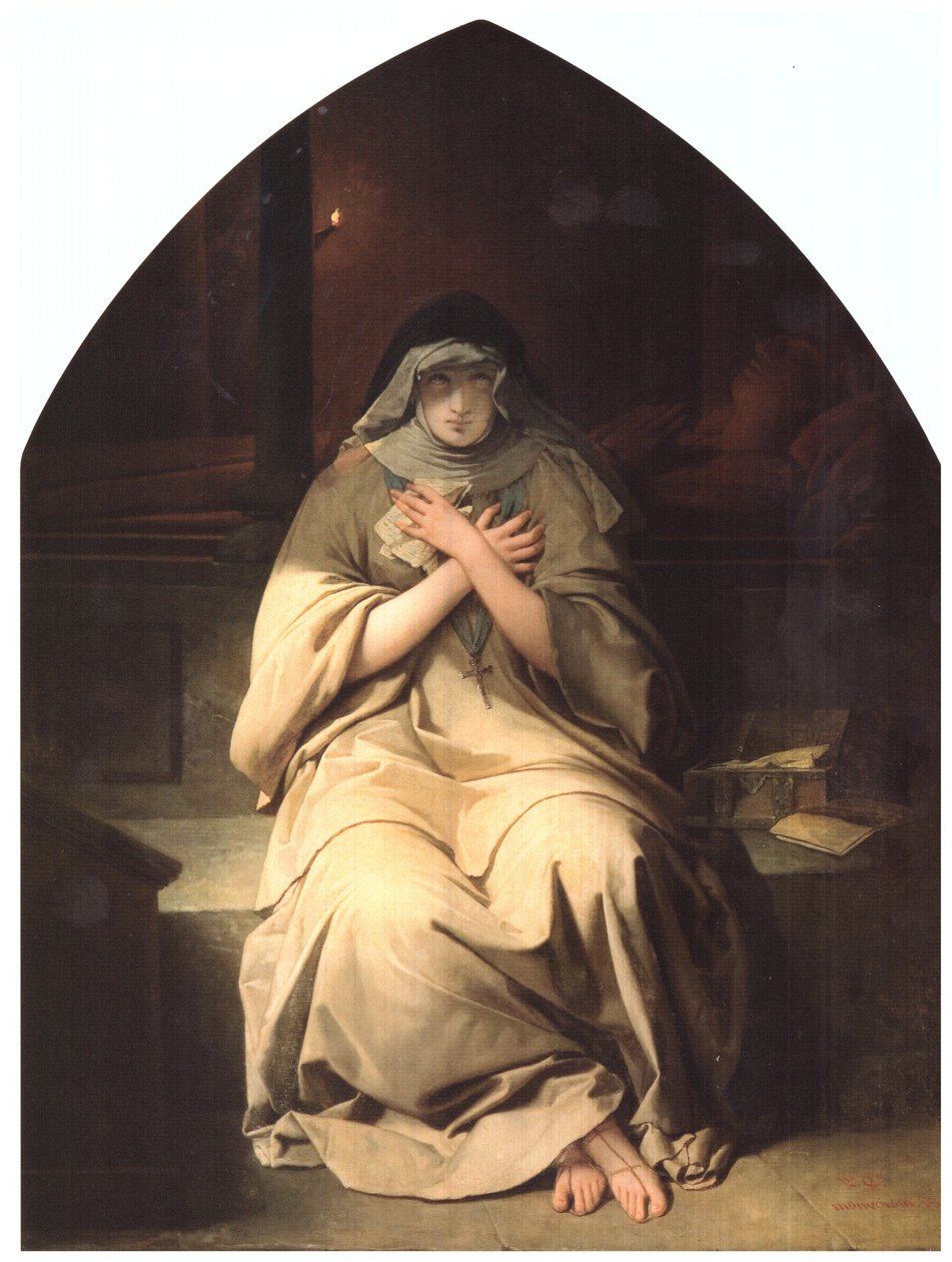 Heloise ved Abelards grav af Raymond Auguste Quinsac Monvoisin