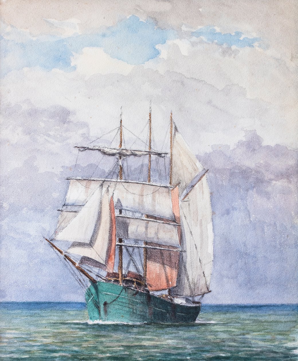 Trois-mos (gouache på papir) af Raymond Bonnefon