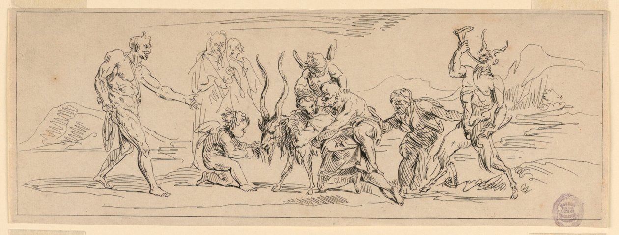Bacchanalia med en ged af Raymond Lafage