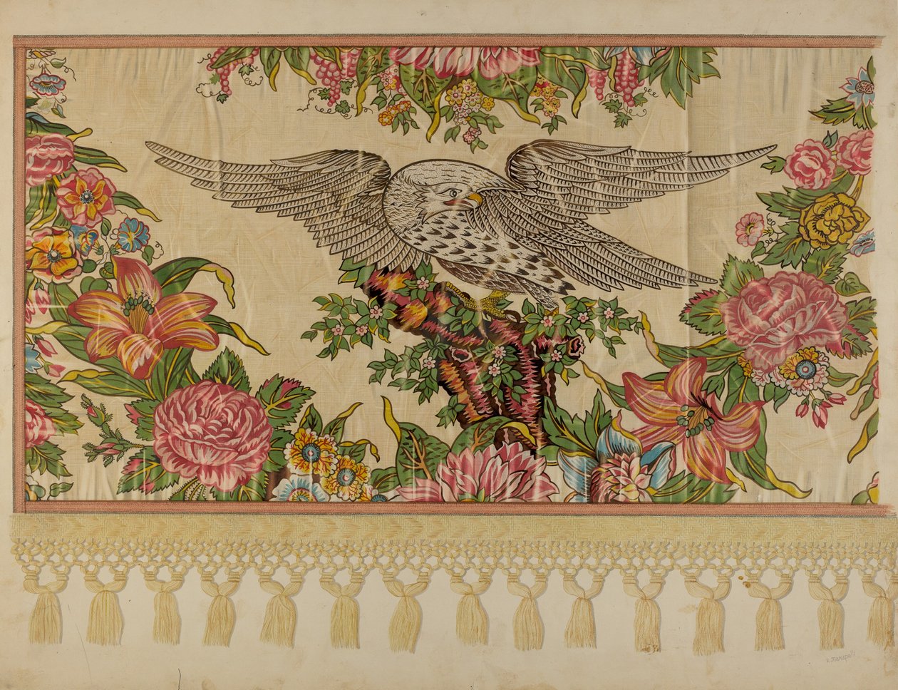 Chintz valance til plakatseng, ca. 1935. af Raymond Manupelli