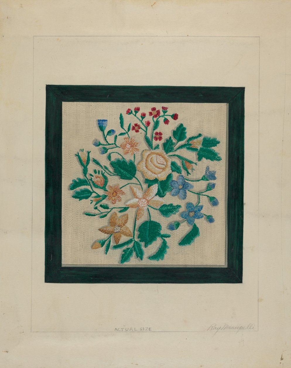 Broderistykke, ca. 1936. af Raymond Manupelli