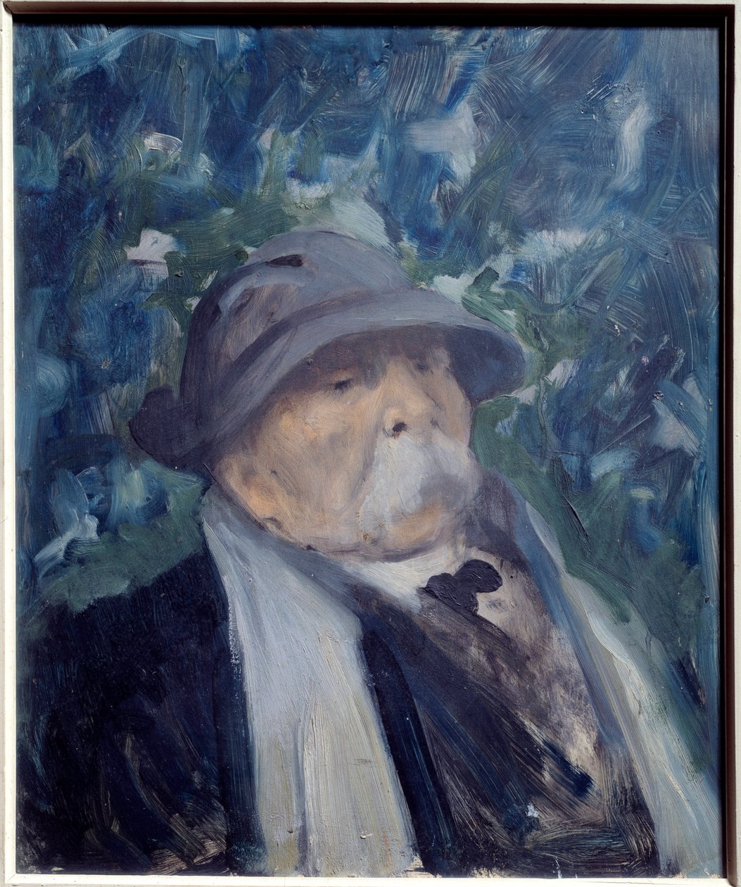 Portræt af Georges Clemenceau (1841-1929) politiker. Maleri af Raymond Woog (1875-1949), 20. århundrede. Olie på træ. Mål: 0,45 x 0,38 m. Paris, Musée Carnavalet. Forsigtig! Brug af dette værk kan være underlagt en anmodning om tilladelse fra tredjepart el af Raymond Woog