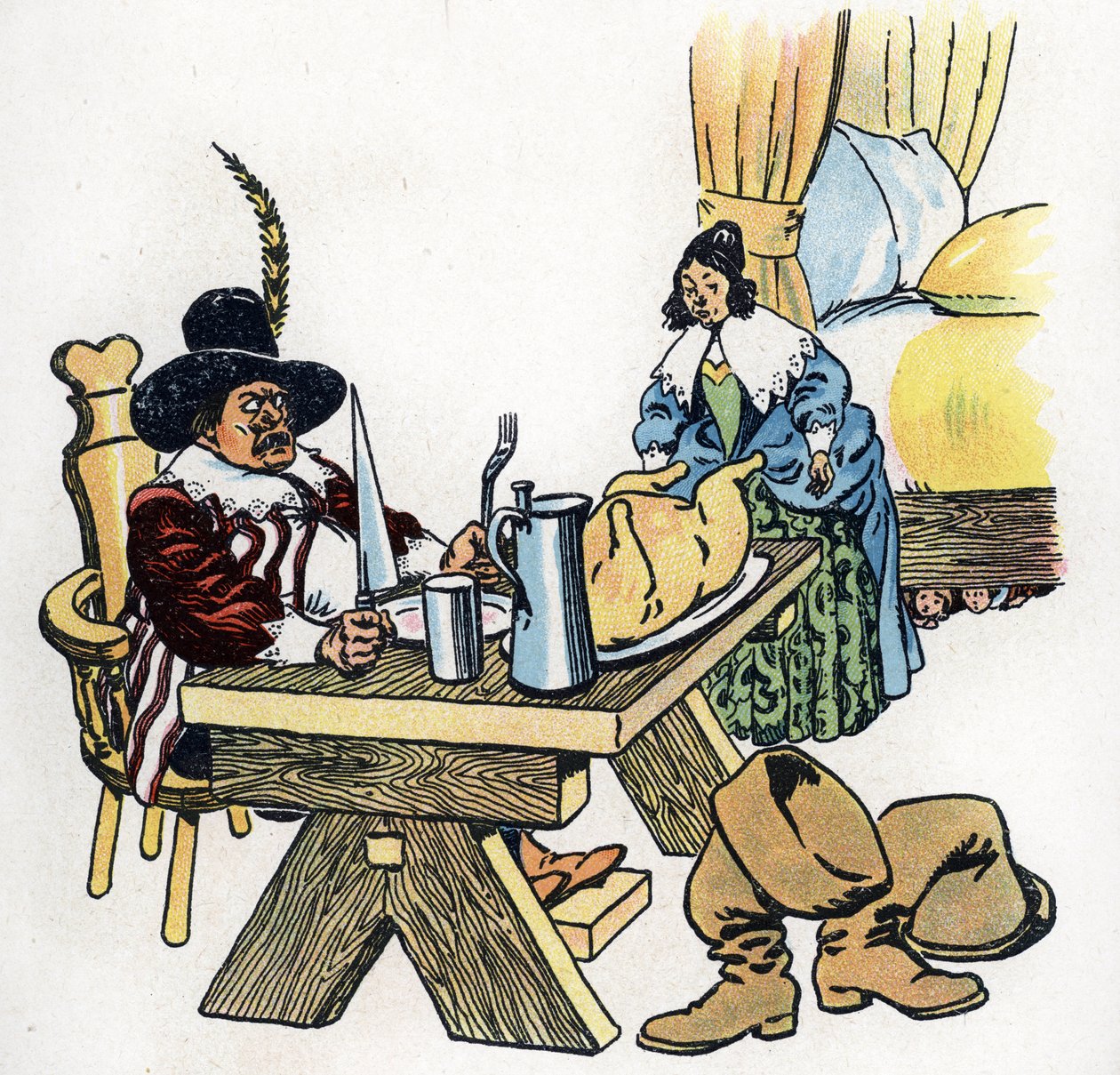 "Le Petit Poucet" illustration til eventyrene af Charles Perrault (illustration) ca. 1920 af Raymond de la Neziere