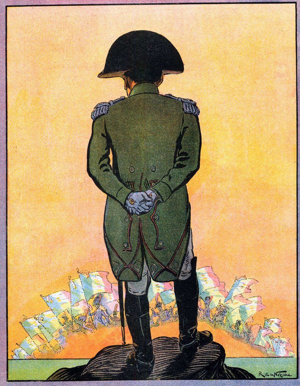Portræt af Napoleon I (1769-1821) på øen Sankt Helena. Napoleon I på øen Sainte Helene (Sainte-Helene) fra 