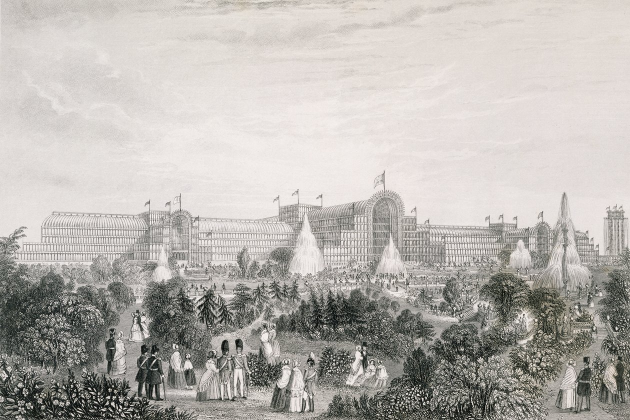 The New Crystal Palace i Sydenham, indgraveret af Lacey af Read