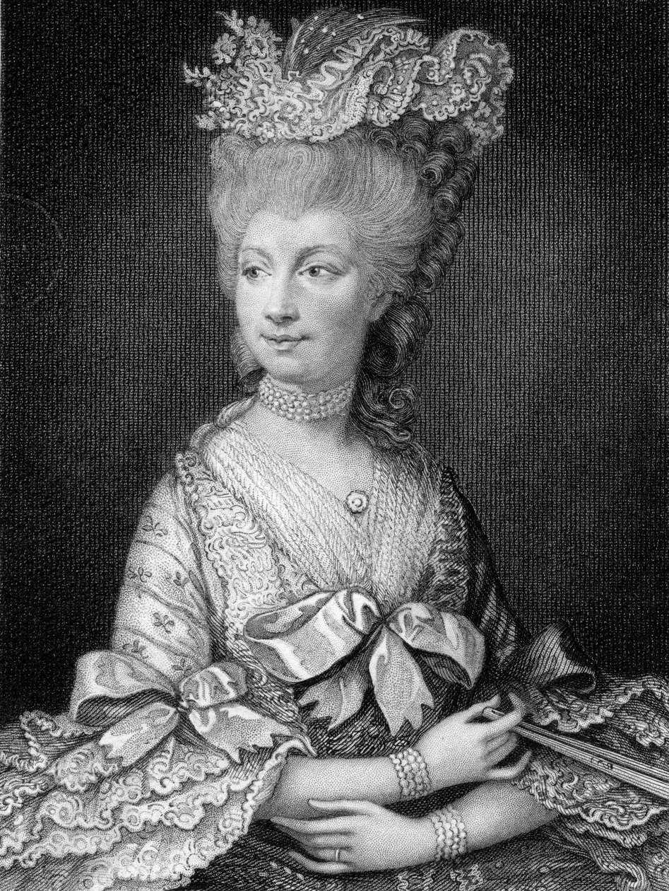 Dronning Charlotte, dronningekonsort af George III, 1800-tallet. af Read