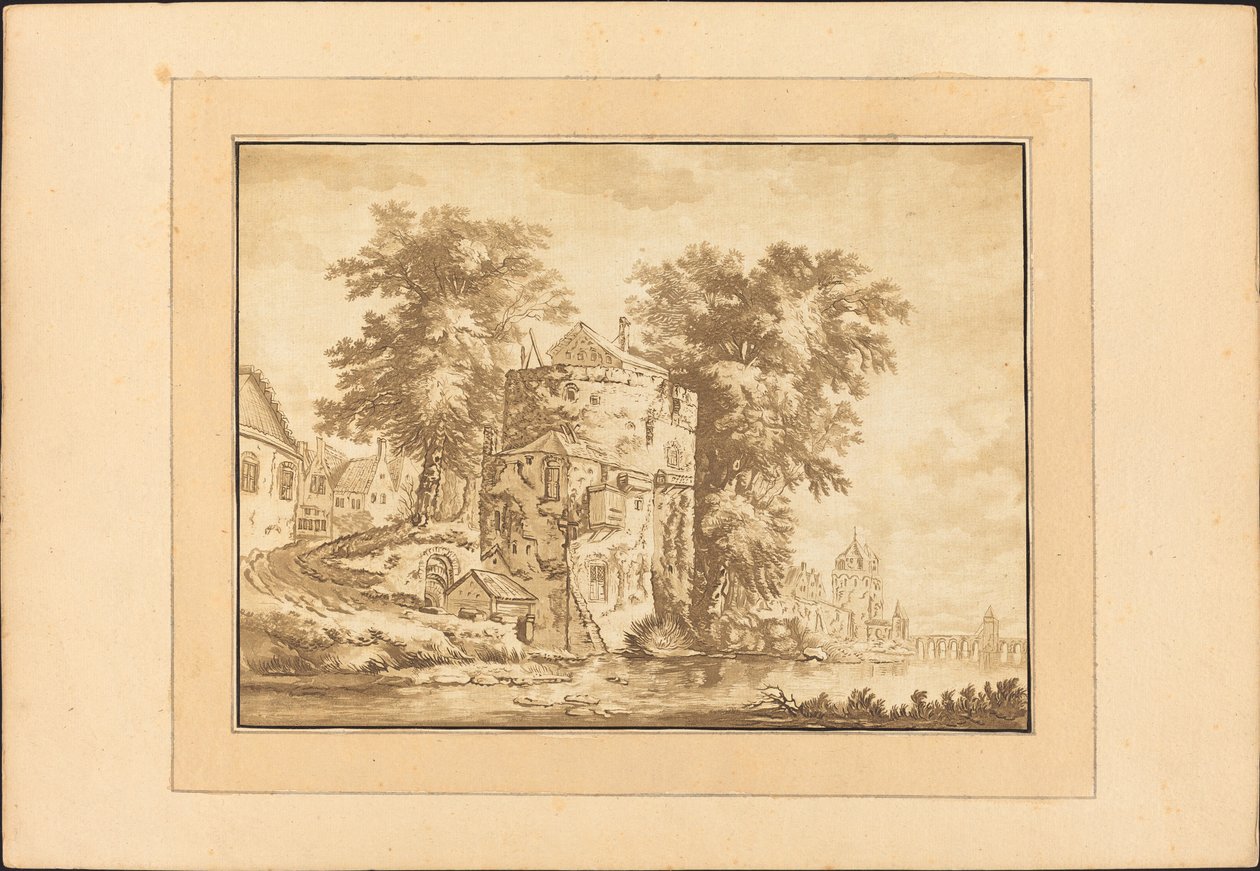 hollandsk landskab af Regina Schönecker after Abraham Rademaker