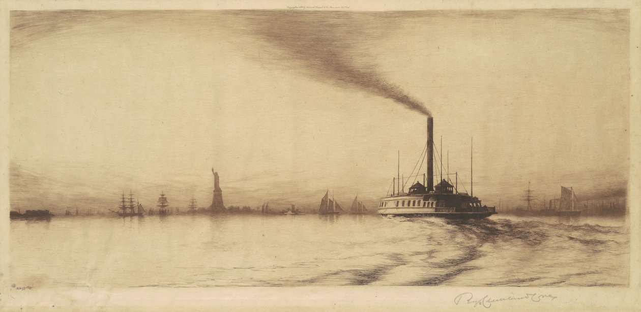 New York havn af Reginald Cleveland Coxe