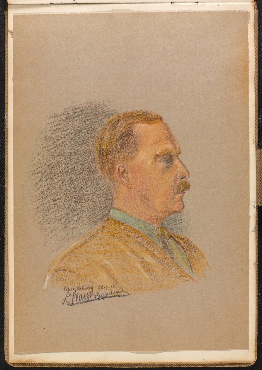 Portræt af en britisk officer, juli 1915 (tegning) af Reginald Copleston Bond