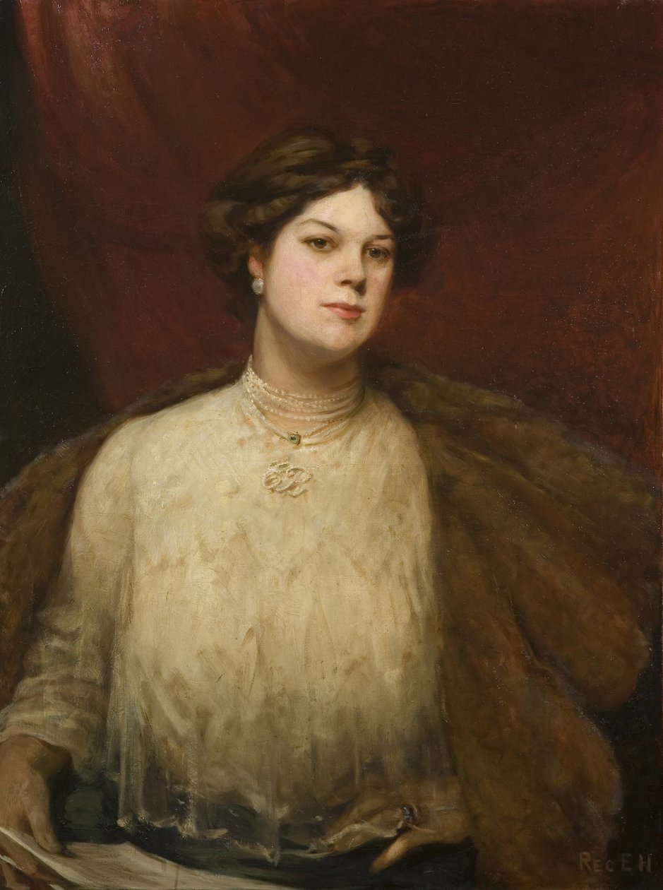 Dame Clara Butt, ca. 1906 (olie på lærred) af Reginald Edward Higgins
