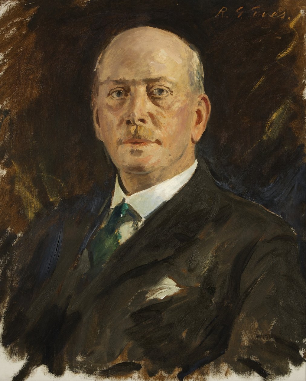 W.J. Warley, Esq., Senior Assistant Official Receiver of Bristol (olie på lærred) af Reginald Grenville Eves