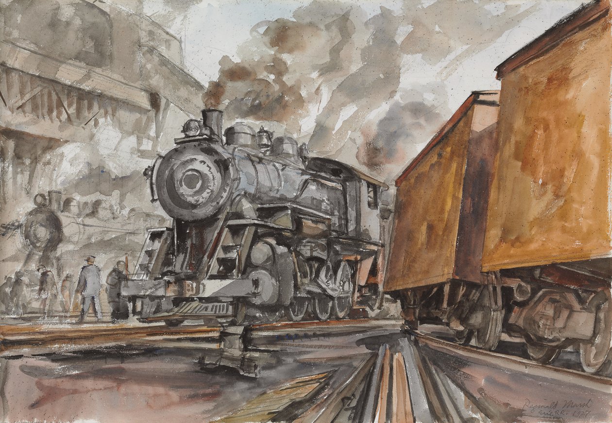 Erie R.R. af Reginald Marsh