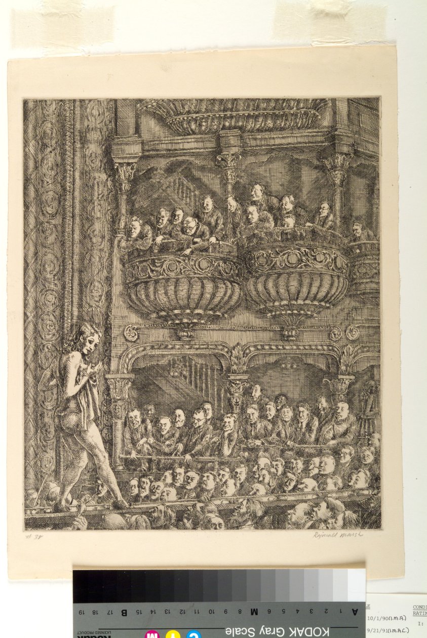 Gaiety Burlesque (radering) af Reginald Marsh