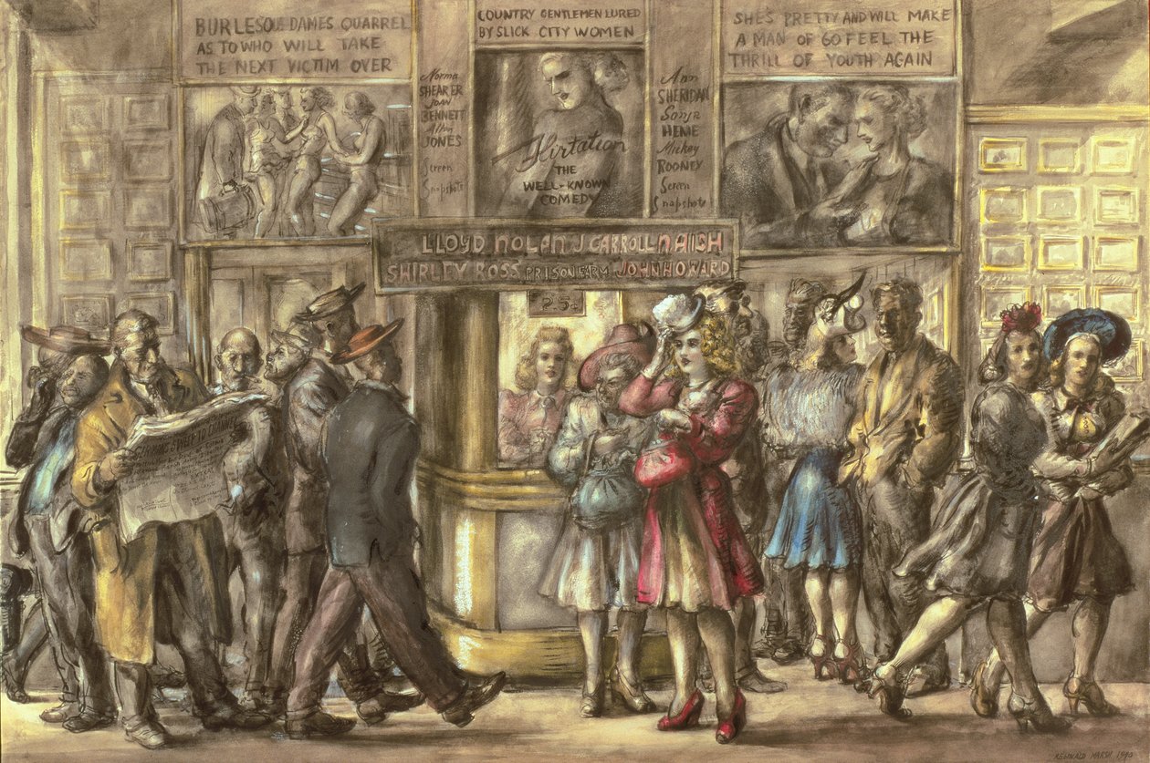 Harris Theatre, New York af Reginald Marsh