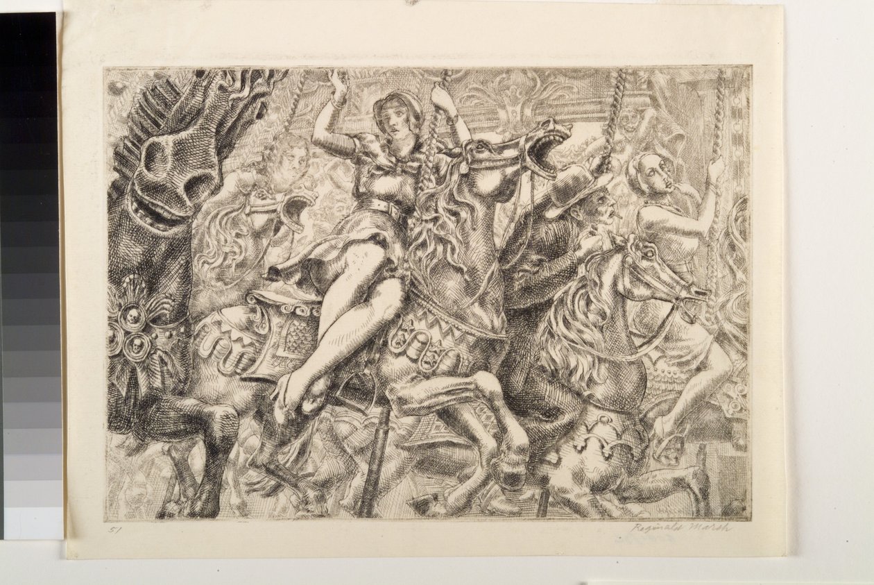 Merry-Go-Round (ætsning) af Reginald Marsh