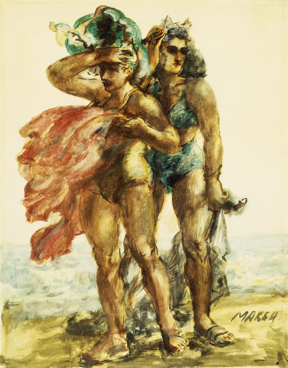 Muskelkvinde af Reginald Marsh