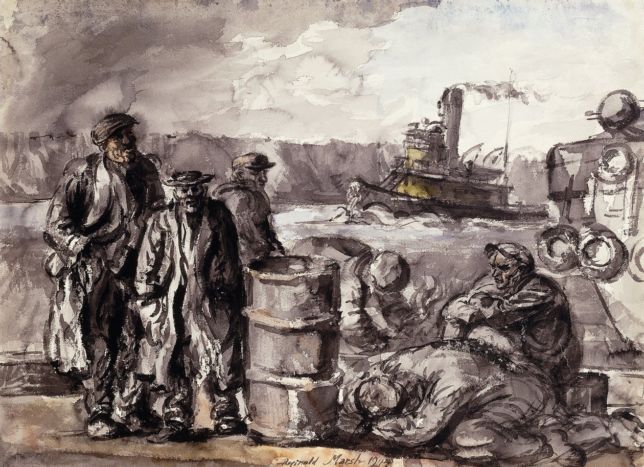 På havnen af Reginald Marsh