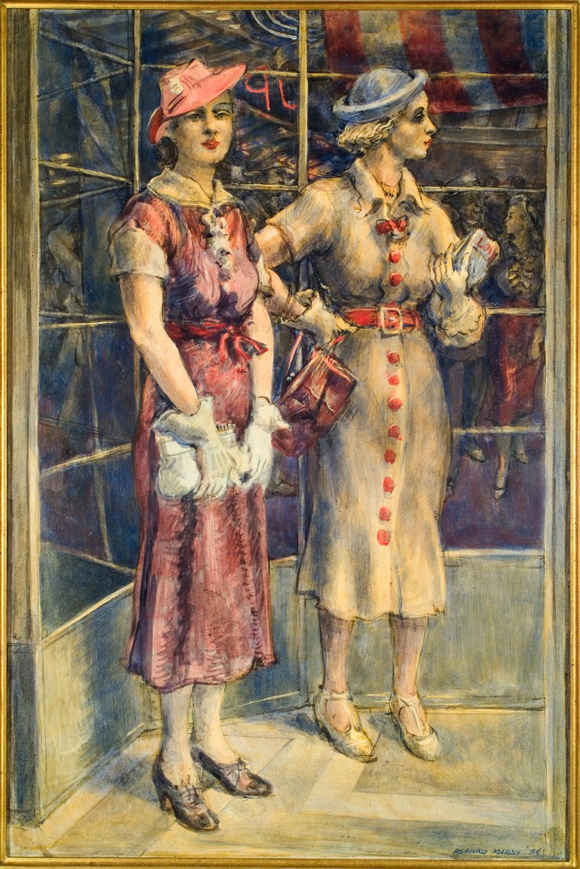 Røde knapper af Reginald Marsh