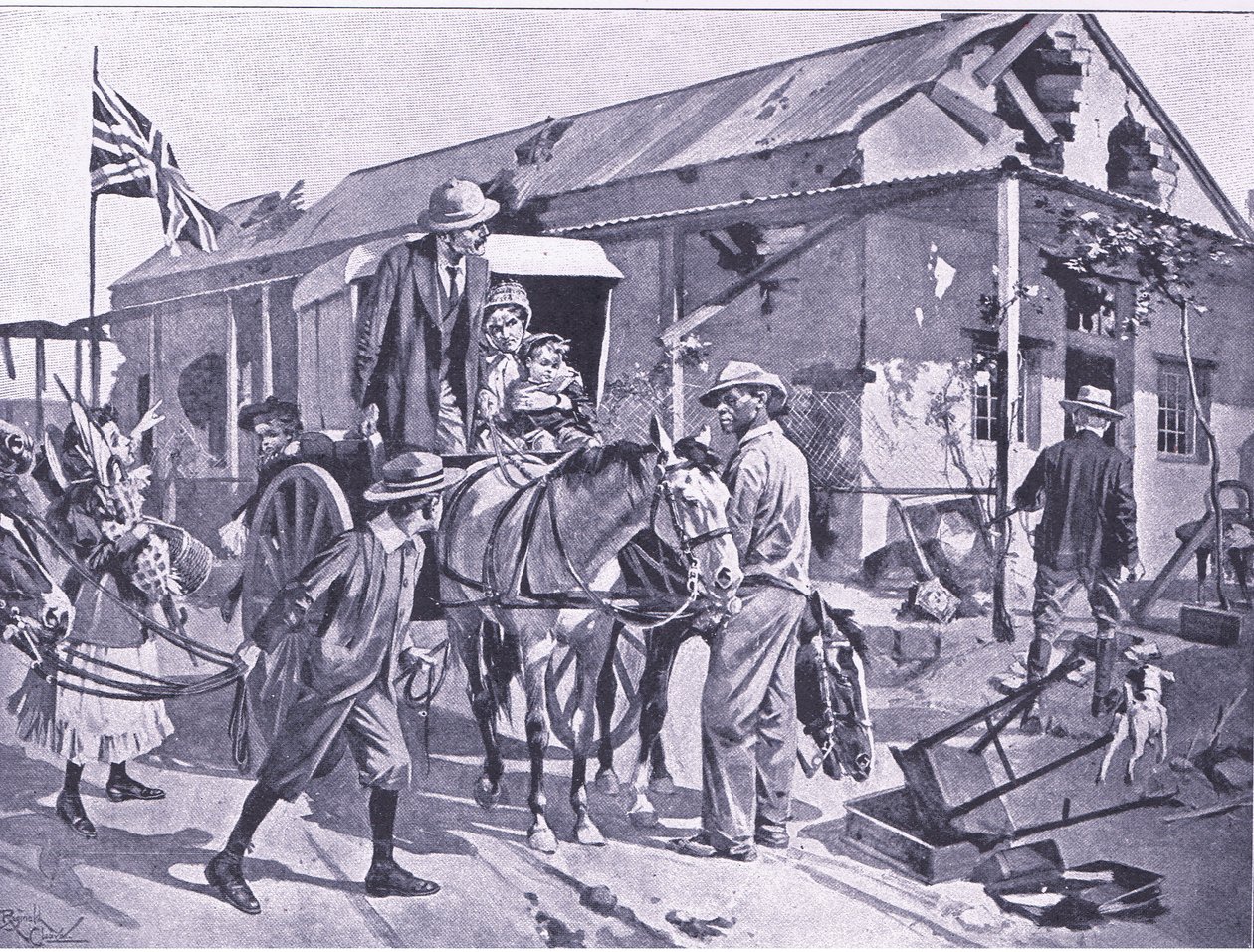 Hvad evakuering betyder for de loyale kolonister, illustration fra 