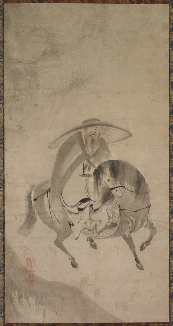 Su Dongpo Riding a Donkey, slutningen af det 16. til begyndelsen af det 17. århundrede. af Reietsu