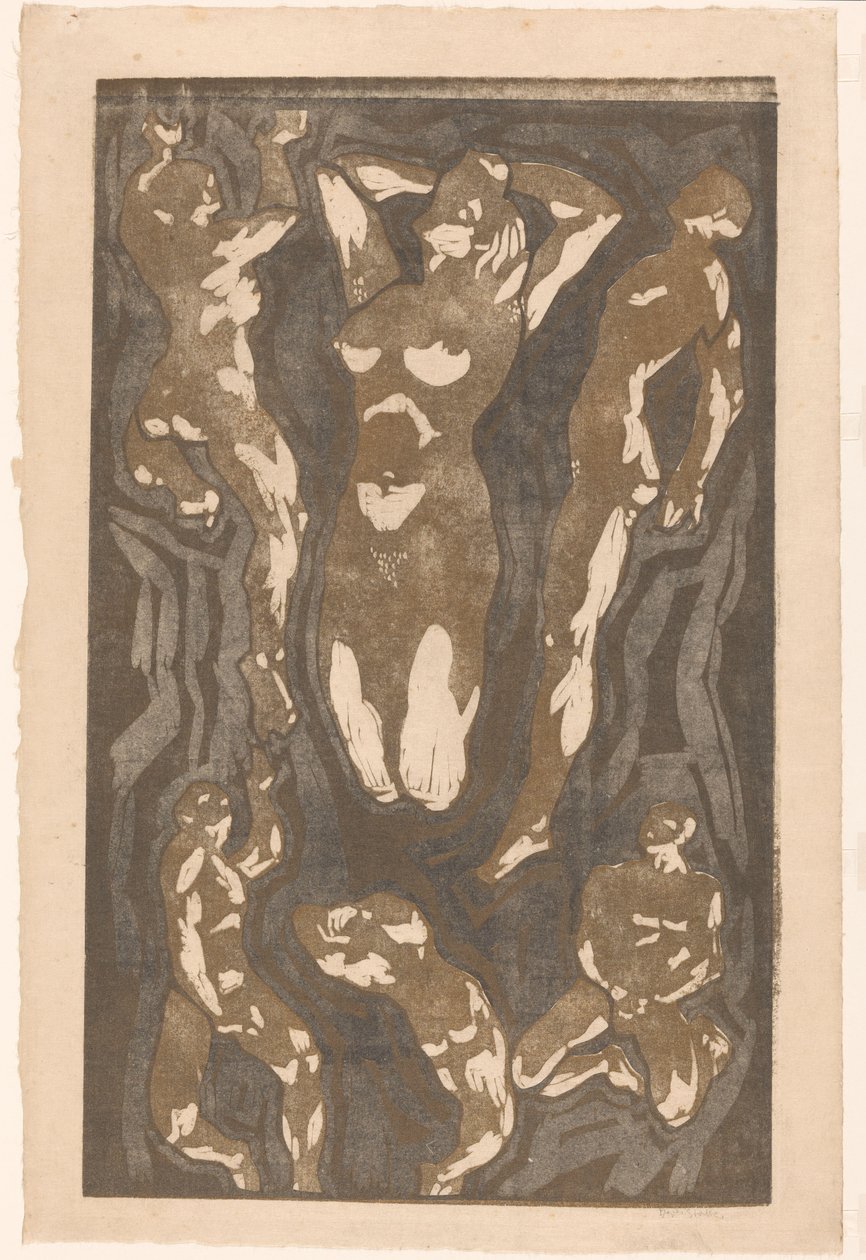 Komposition med seks menneskefigurer af Reijer Stolk (signed by artist)