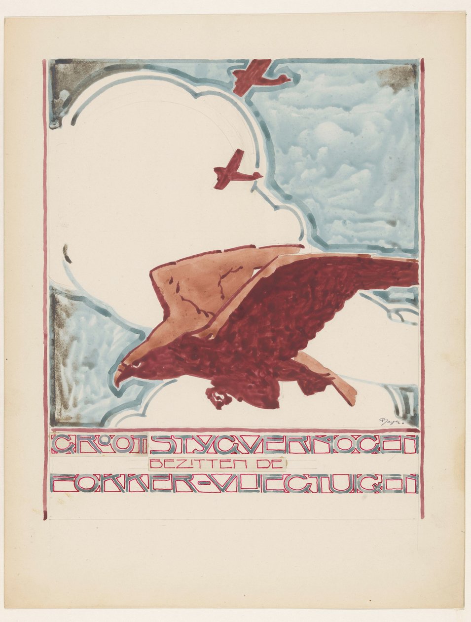 Fokker-flyene har stor løftekapacitet (original titel på objektet) af Reijer Stolk (signed by artist)