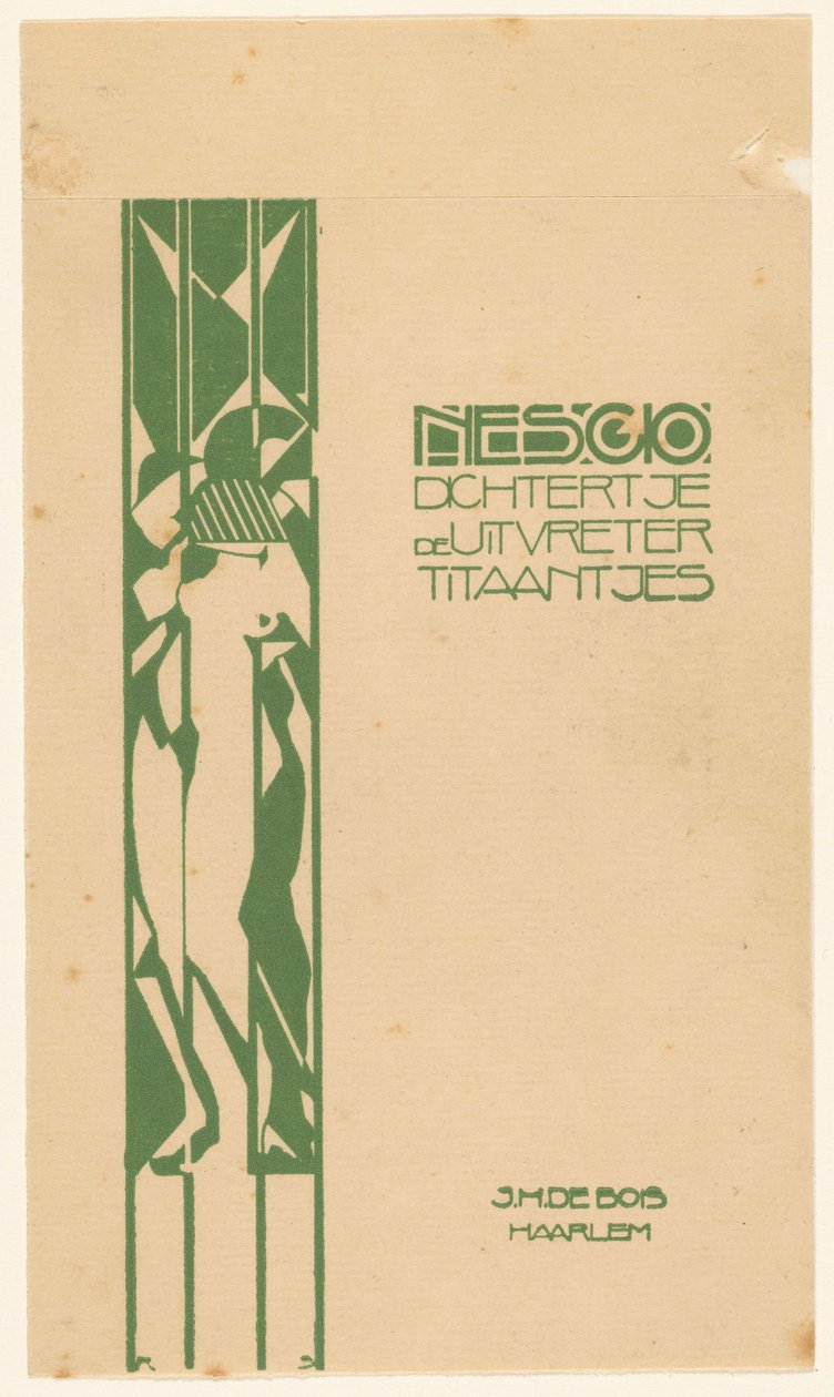 Banddesign for: Nescio, Dichtertje, the devourer and titans, 1918 af Reijer Stolk