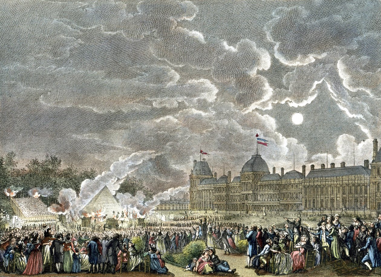 Ceremoni for martyrerne fra 1792. 1794-1804 (kobberstik) af Reiner Vinkeles