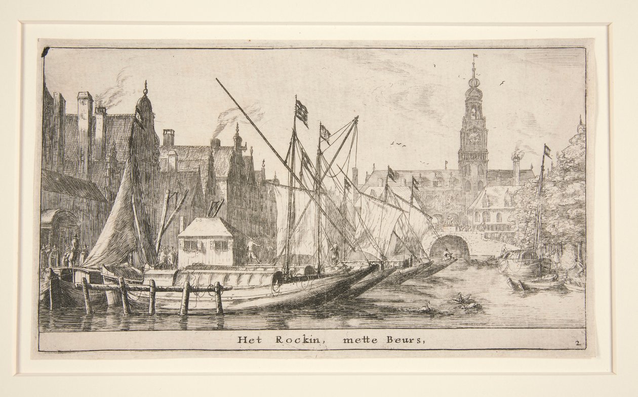 Het Rockin, mette Beurs (The Rokin, with the Bourse) af Reinier Nooms